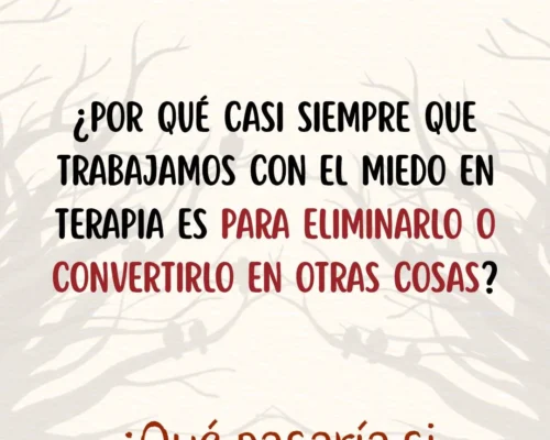 El miedo en terapia